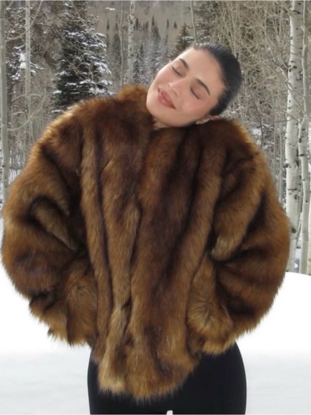 NEW WITH Tags - Khy Lux Faux Fur Jacket - Cedar Color - Picture 11 of 11